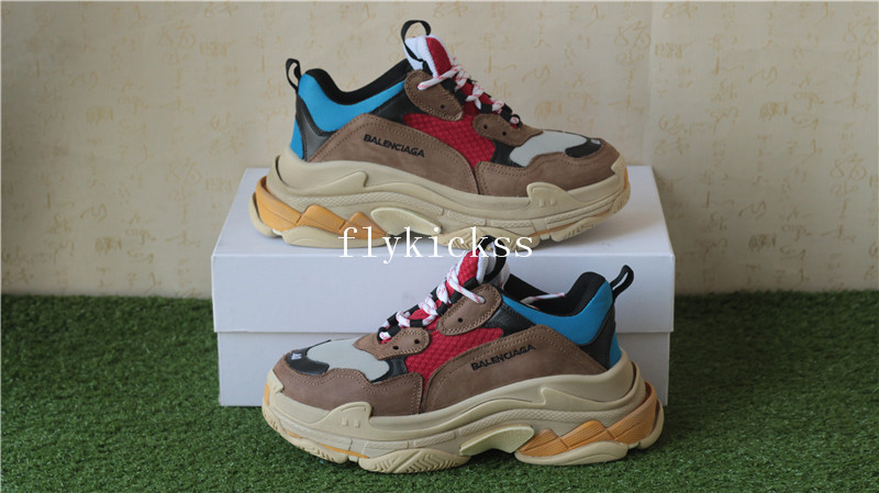 Balenciaga 2017 Fall Winter Triple-S Brown Red Blue